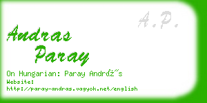 andras paray business card